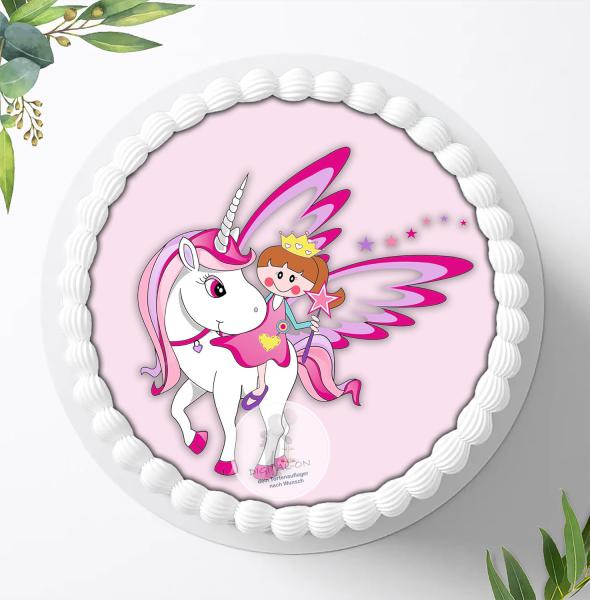 Einhorn Tortenaufleger Ø 20cm, 0262z